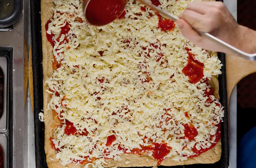 Our Sicilian Pizza at Fusaro’s