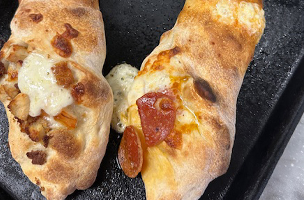 Fusaro’s Pizza & Pasta pizza roll showing the individual-sized option